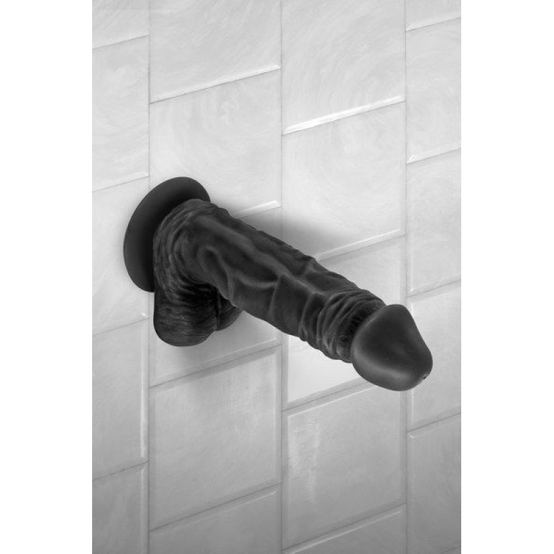 Фалоімітатор Real Body - Real Tony Black, TPE, діаметр 3,5 см