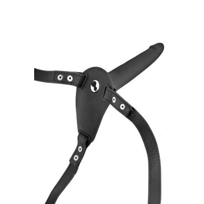 Страпон з вібрацією Fetish Tentation Vibrating Strap-On with Dildo Black (м'ята паковання)