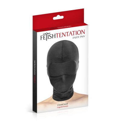 Капюшон для БДСМ Fetish Tentation Closed Hood з закритими очима і ротом