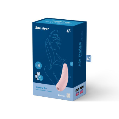 Вакуумний кліторальний стимулятор Satisfyer Curvy 2+ Pink (м'ята упаковка)