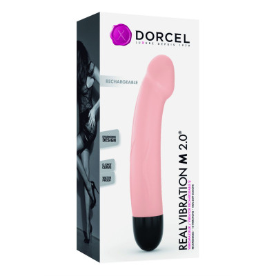 Вібратор Dorcel Real Vibration M Flesh 2.0, діам 3,7см, перезаряджається, для точки G
