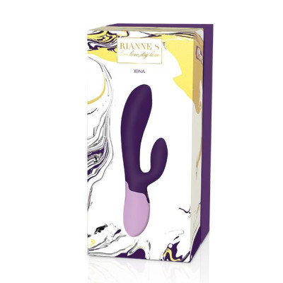 Вібратор-кролик Rianne S: Xena Purple/Lilac, 10 режимів роботи, медичний силікон