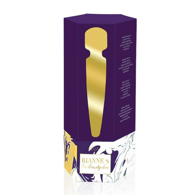 Вібромасажер Rianne S: Bella Mini Wand Purple, 10 режимів роботи, медичний силікон