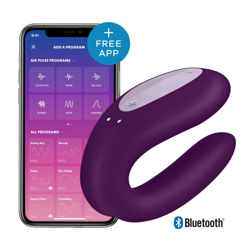 Смарт-вібратор для пар Satisfyer Double Joy Violet (м'ята упаковка)