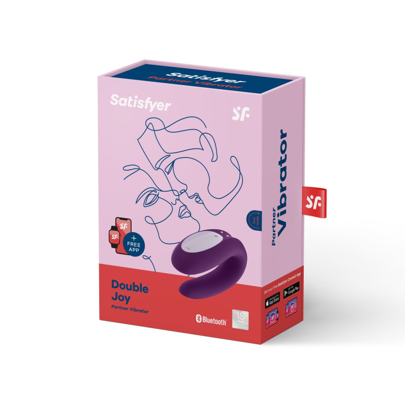 Смарт-вібратор для пар Satisfyer Double Joy Violet (м'ята упаковка)