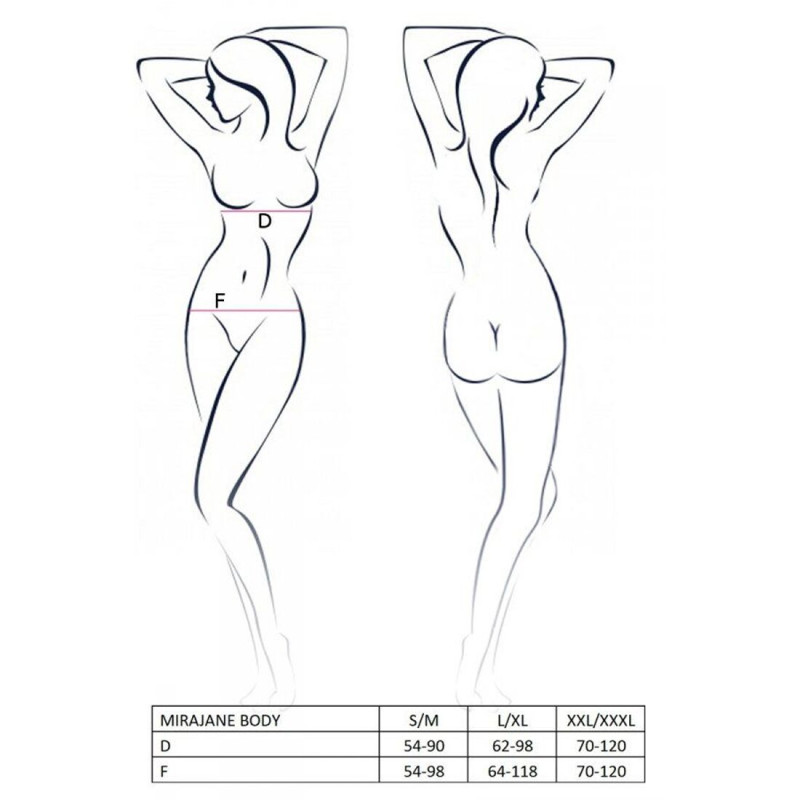 Ажурна еротичне боді AZALIA BODY black S/M Passion