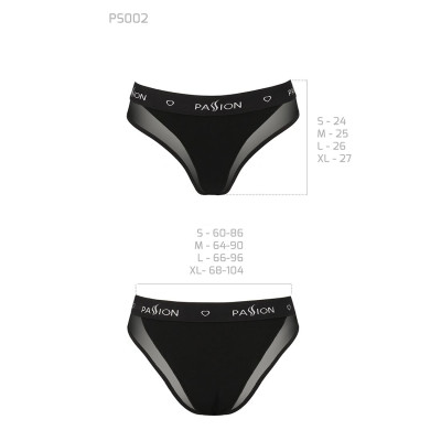 Трусики з прозорою вставкою Passion PS002 PANTIES Black, size L