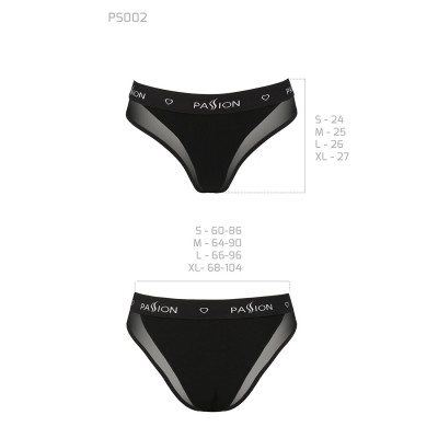 Трусики з прозорою вставкою Passion PS002 PANTIES Black, size M