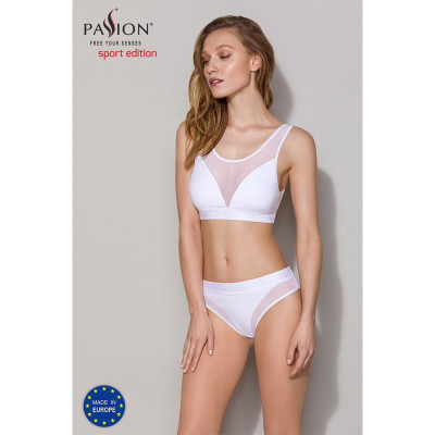 Трусики з прозорою вставкою Passion PS002 PANTIES White, size S