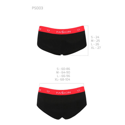 Трусики-шортики Passion PS003 PANTIES Black, size L