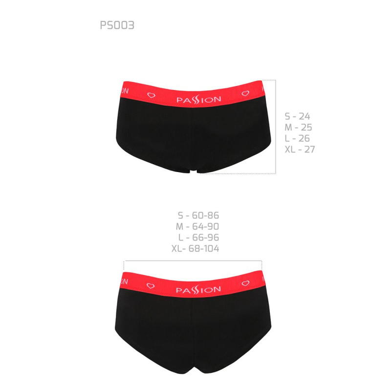 Трусики-шортики Passion PS003 PANTIES black, size L