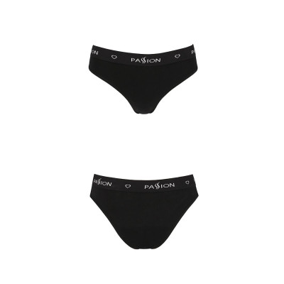 Трусики-сліпи з бавовни з еластаном Passion PS004 PANTIES black, size L