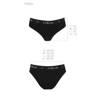 Трусики-сліпи з бавовни з еластаном Passion PS004 PANTIES Black, size S