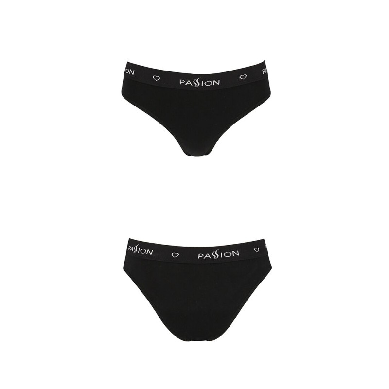 Трусики-сліпи з бавовни з еластаном Passion PS004 PANTIES black, size XL