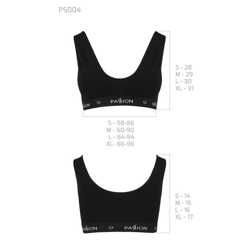 Спортивний топ з широкою резинкою Passion PS004 TOP black, size M