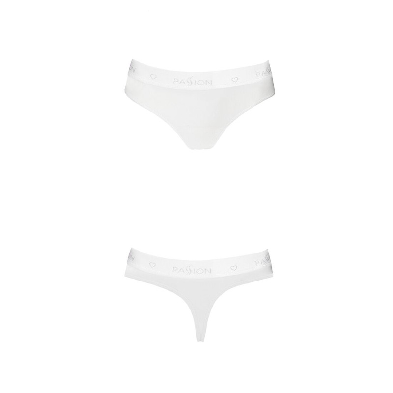Трусики-бразиліана з бавовни Passion PS005 PANTIES white, size M