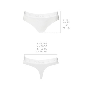 Трусики-бразиліана з бавовни Passion PS005 PANTIES White, size S