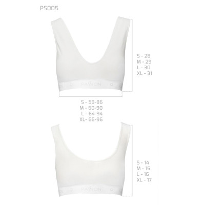 Спортивний топ з еластичної бавовни Passion PS005 TOP White, size L