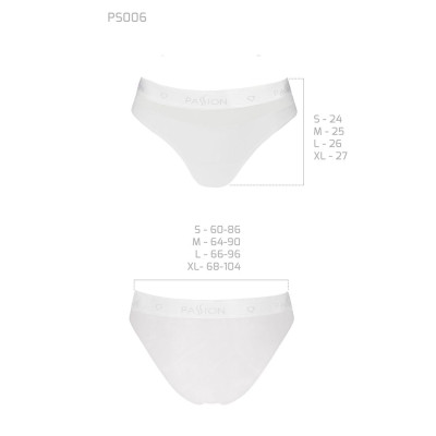 Трусики з прозорою вставкою Passion PS006 PANTIES White, size L