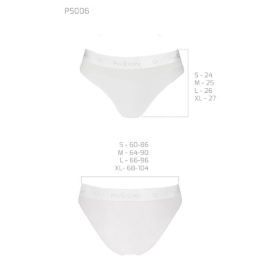 Трусики з прозорою вставкою Passion PS006 PANTIES White, size S