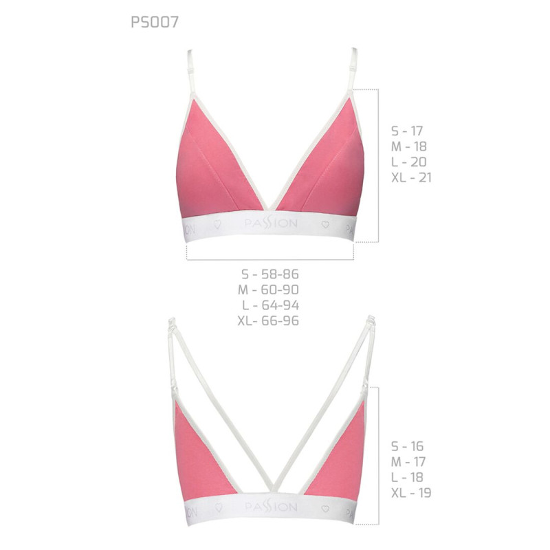 Спортивний топ з подвійними бретелями Passion PS007 TOP pink, size M