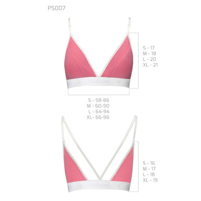 Спортивний топ з подвійними бретелями Passion PS007 TOP pink, size S