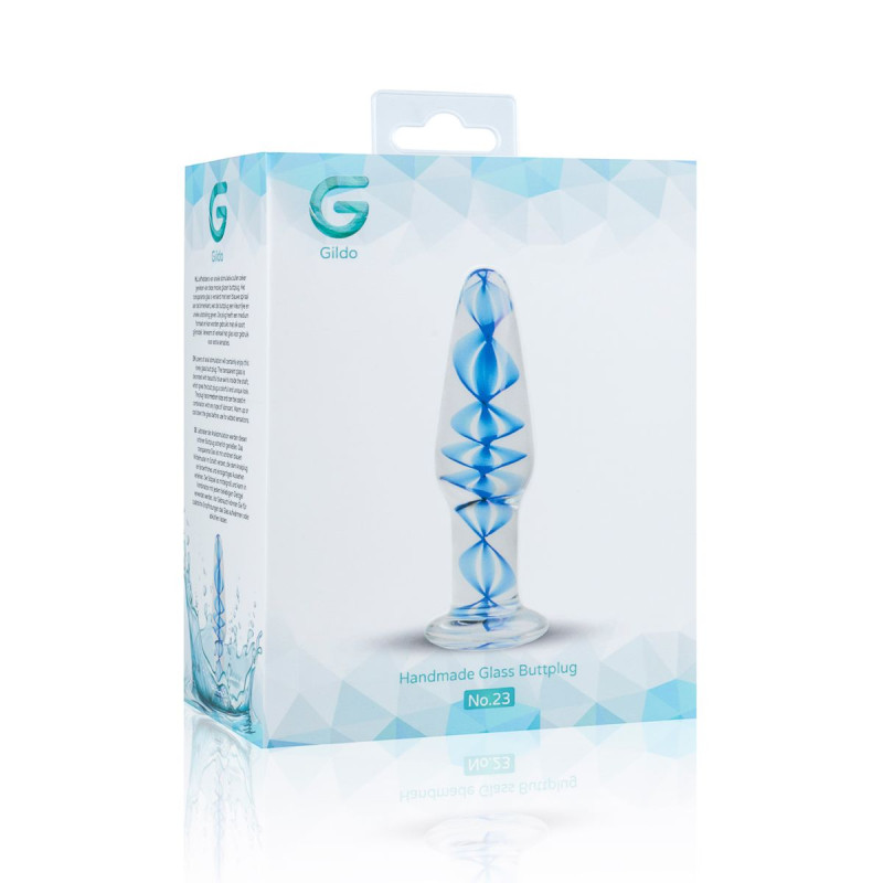 Скляна анальна пробка з внутрішньої спіраллю Gildo Glass Buttplug No. 23