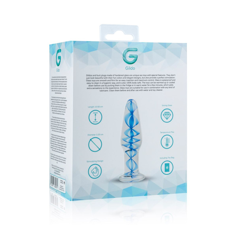 Скляна анальна пробка з внутрішньої спіраллю Gildo Glass Buttplug No. 23