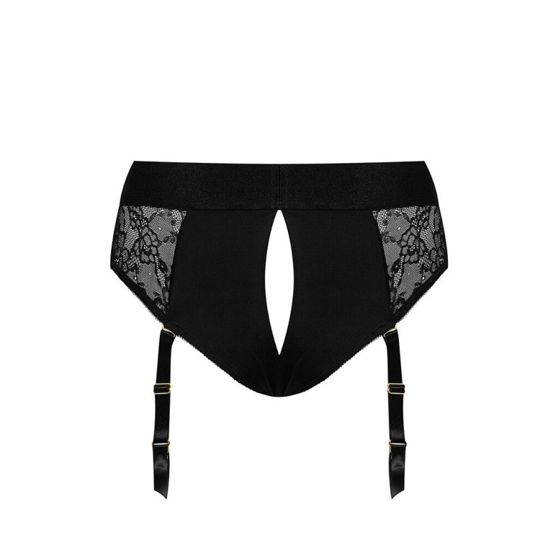 Мереживні труси для страпона з підв'язками для панчіх Strap-On-Me DIVA HARNESS - L