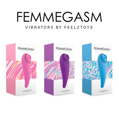 Пульсатор для клітора плюс вібратор FeelzToys - FemmeGasm Tapping and Tickling Vibrator Pink