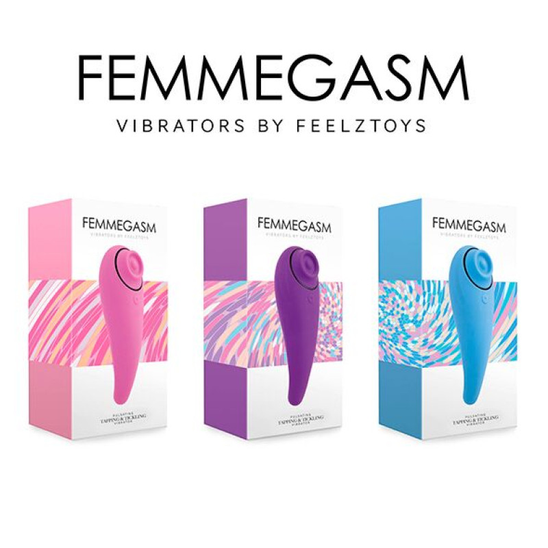 Пульсатор для клітора плюс вібратор FeelzToys - FemmeGasm Tapping and Tickling Vibrator Pink