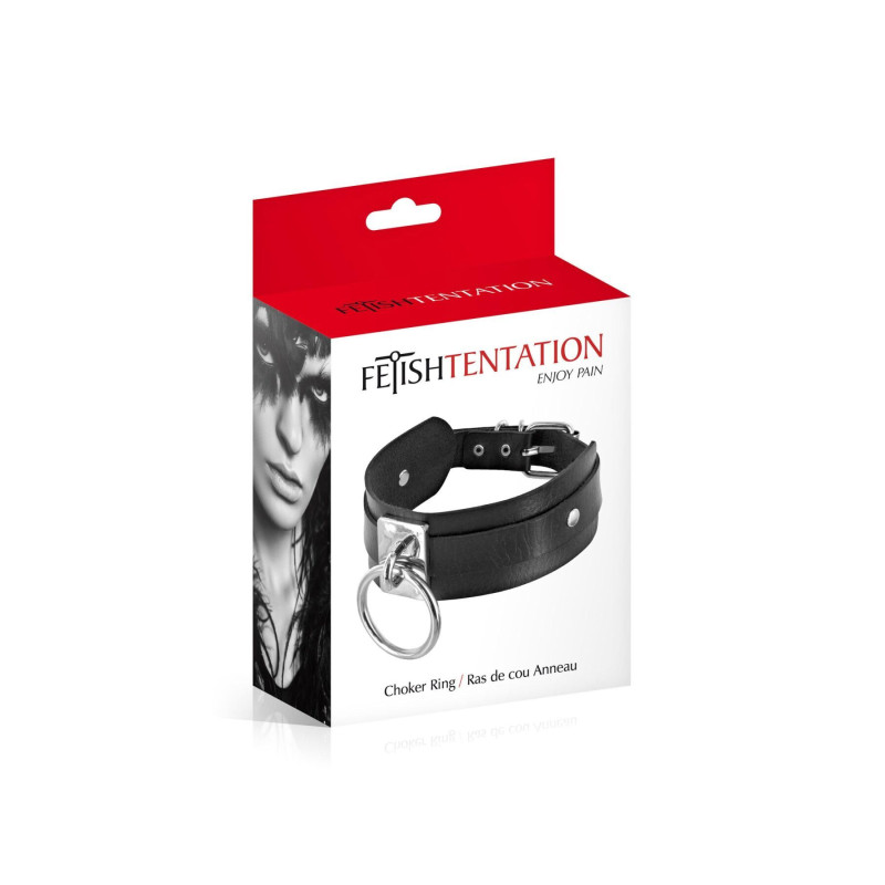 Нашийник з кільцем Fetish Tentation Choker Ring (пом'ята упаковка)