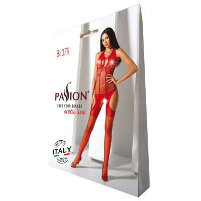 Еротичне бодістокінг Passion BS079 Red