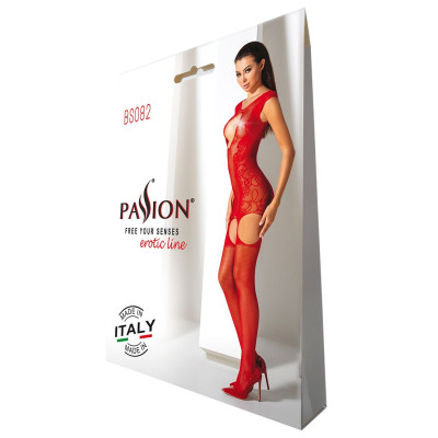 Еротичне бодістокінг Passion BS082 white