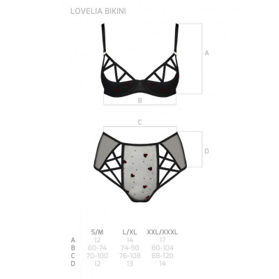 Еротичний комплект білизни LOVELIA BIKINI black S/M - Passion