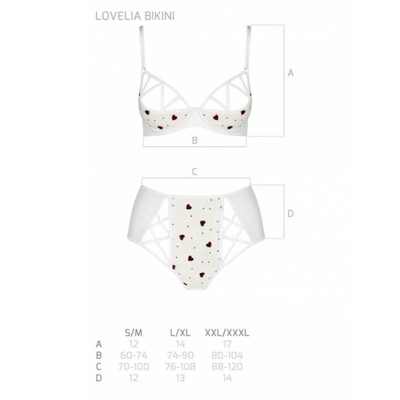 Еротичний комплект білизни LOVELIA BIKINI white L/XL - Passion