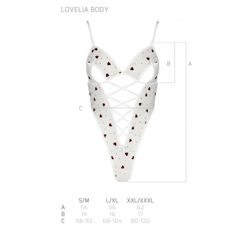 Еротичне боді LOVELIA BODY white XXL/XXXL - Passion