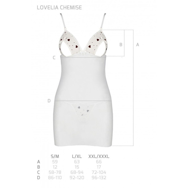 Еротична сорочка LOVELIA CHEMISE white L/XL - Passion