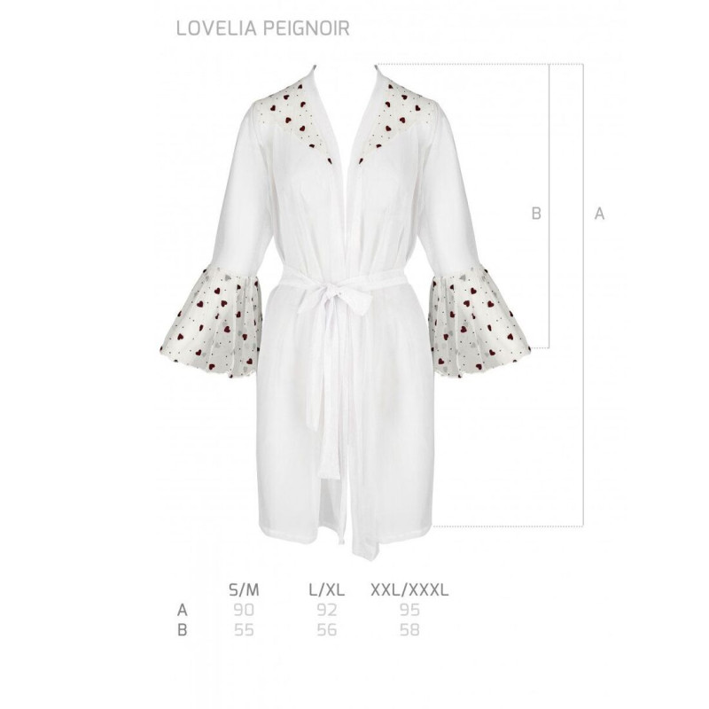 Еротичний пенюар LOVELIA PEIGNOIR white L/XL - Passion