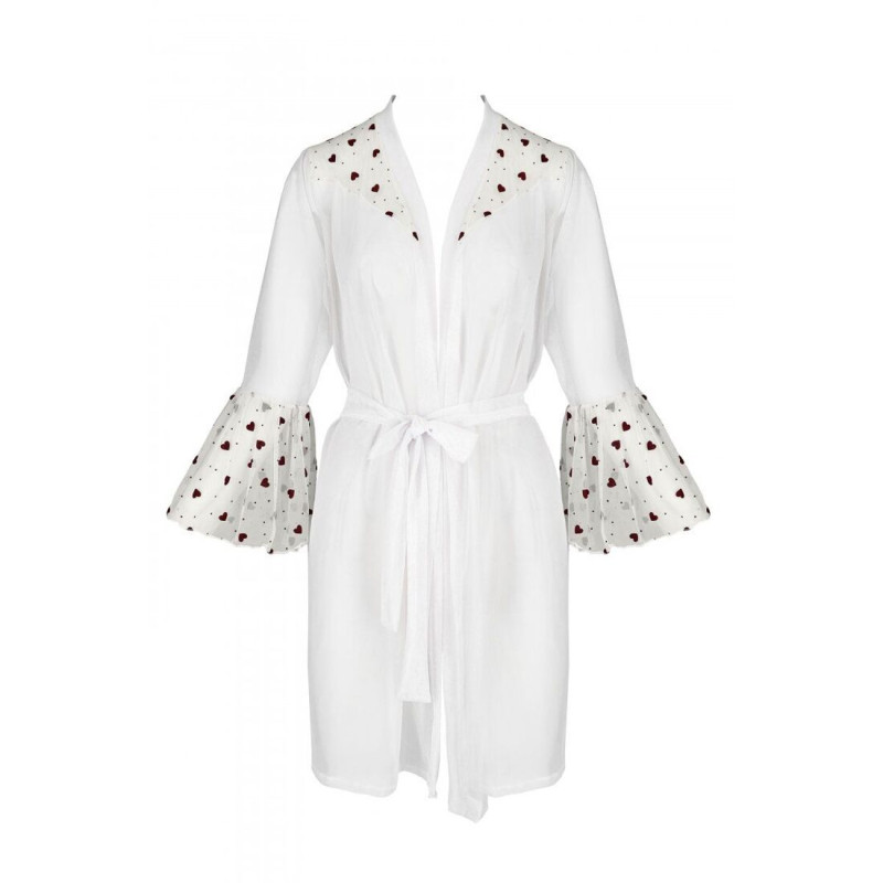 Еротичний пенюар LOVELIA PEIGNOIR white S/M - Passion