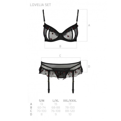 Еротичний комплект LOVELIA SET Black XXL/3XL - Passion