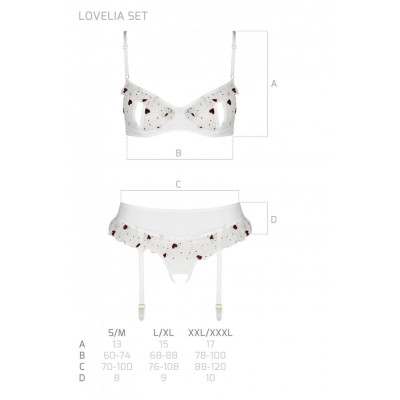 Еротичний комплект LOVELIA SET white S/M - Passion