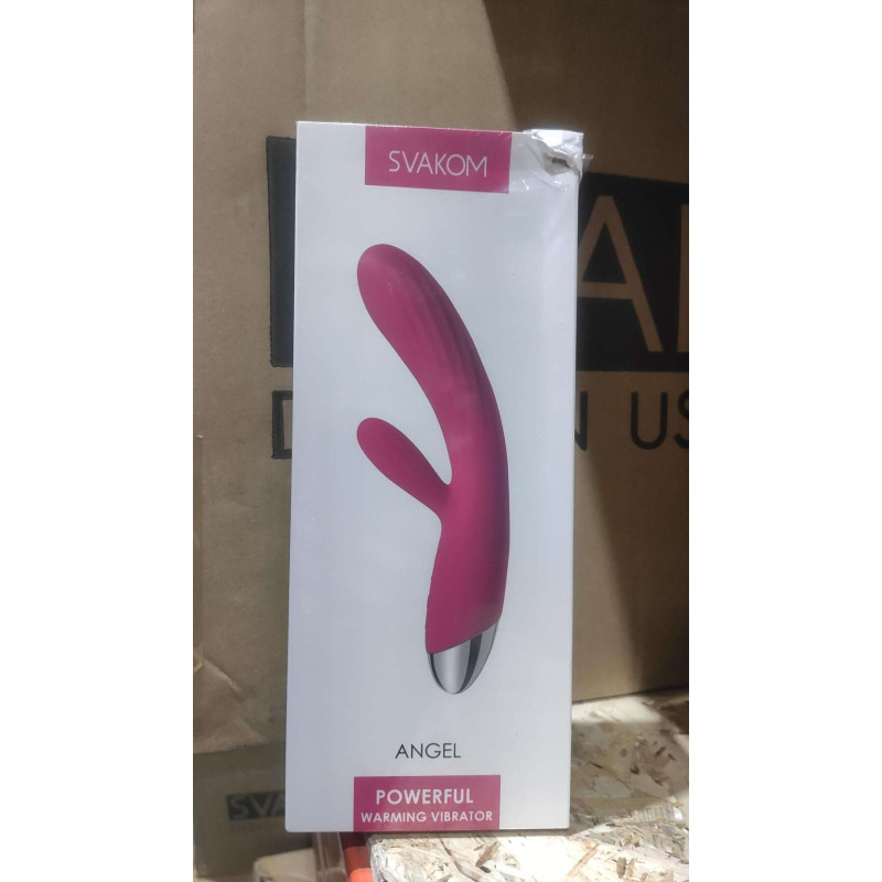 Інтелектуальний вібратор кролик з підігрівом Svakom Angel Plum Red (пом'ята упаковка)