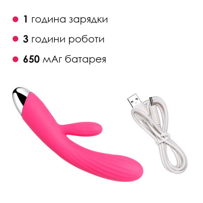 Інтелектуальний вібратор кролик з підігрівом Svakom Angel Plum Red (пом'ята упаковка)