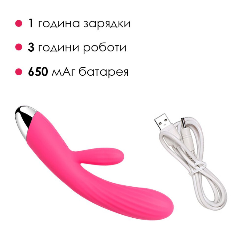 Інтелектуальний вібратор кролик з підігрівом Svakom Angel Plum Red
