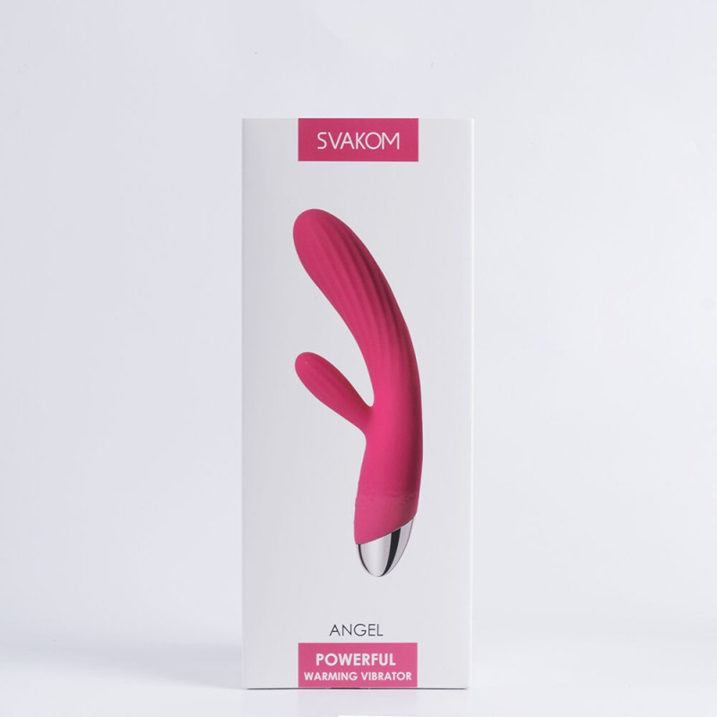 Інтелектуальний вібратор кролик з підігрівом Svakom Angel Plum Red