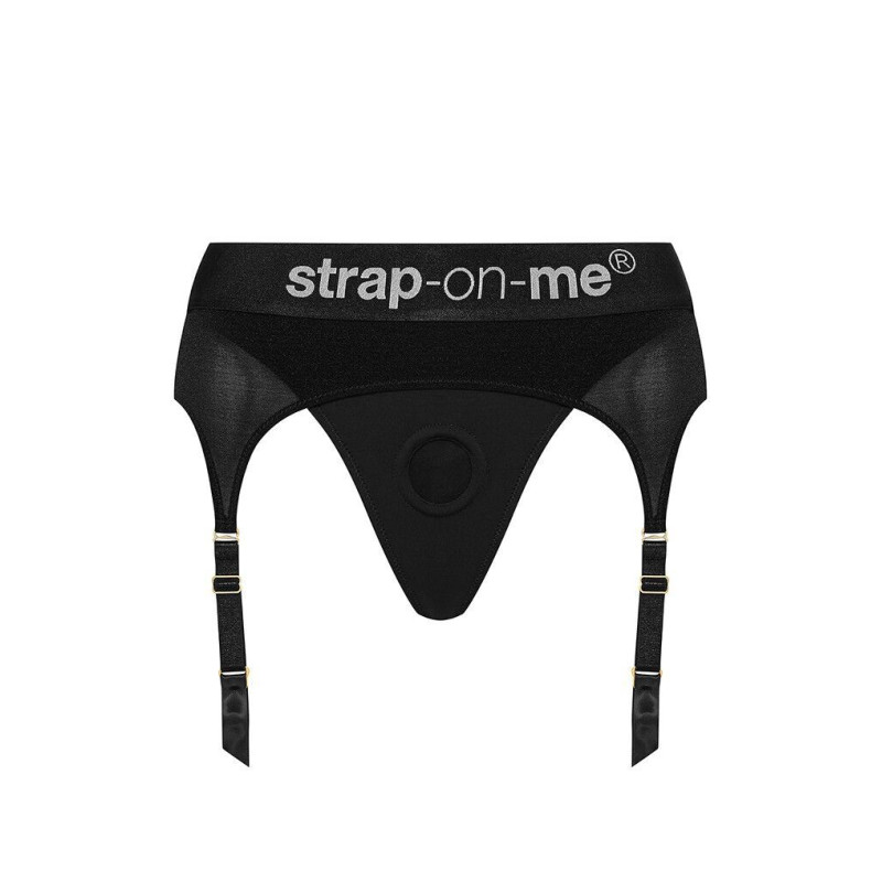 Труси для страпона з підв'язками для панчіх Strap-On-Me REBEL HARNESS - S