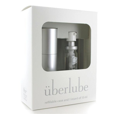 Преміум лубрикант 3 в 1 на силіконовій основі Uberlube Good-to-Go Silver (15 мл) + кейс