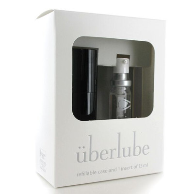 Преміум лубрикант 3 в 1 на силіконовій основі Uberlube Good-to-Go Black (15 мл) + кейс