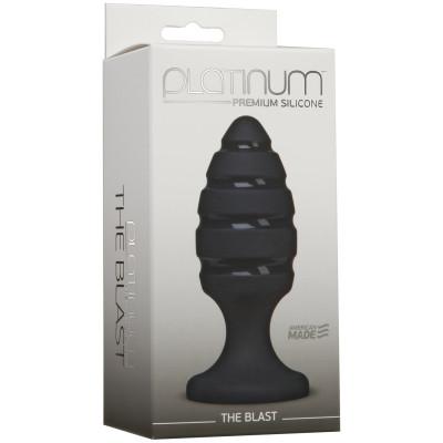 Анальний плаг зі спіральним каналом Doc Johnson Platinum Premium Silicone - The Blast - Black